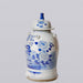 Cobalt Guild Home Decor Blue and White Four Seasons Porcelain Temple Jar