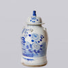 Cobalt Guild Home Decor Blue and White Four Seasons Porcelain Temple Jar