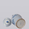 Cobalt Guild Home Decor Blue and White Longevity and Peaches Porcelain Temple Jar