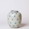 Cobalt Guild Home Decor Blue and White Longevity Barrel Vase