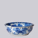 Cobalt Guild Home Decor Blue and White Porcelain Dancing Lion Low Bowl