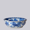 Cobalt Guild Home Decor Blue and White Porcelain Dancing Lion Low Bowl