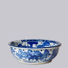 Cobalt Guild Home Decor Blue and White Porcelain Dancing Lion Low Bowl