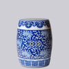 Cobalt Guild Home Decor Blue and White Porcelain Dark Peony Garden Seat