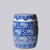 Cobalt Guild Home Decor Blue and White Porcelain Dark Peony Garden Seat