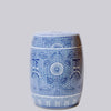 Cobalt Guild Home Decor Blue and White Porcelain Deco Floral Garden Seat