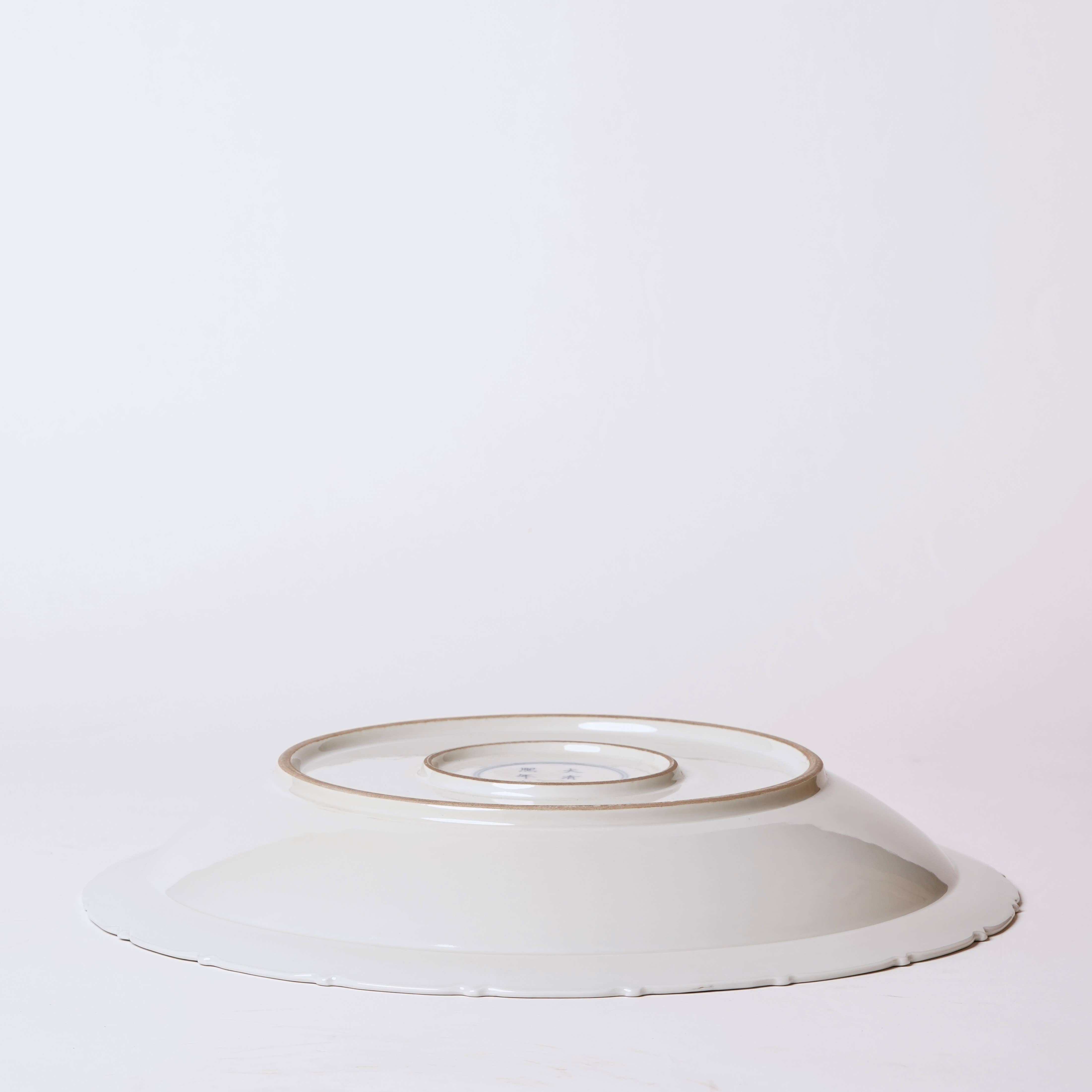 Cobalt Guild Home Decor Blue and White Porcelain Double Dragon Platter