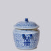 Cobalt Guild Home Decor Blue and White Porcelain Double Happiness Lug Jar