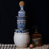 Cobalt Guild Home Decor Blue and White Porcelain Dragon and Pearl Low Bowl
