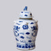 Cobalt Guild Home Decor Blue and White Porcelain Dragon Temple Jar
