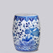 Cobalt Guild Home Decor Blue and White Porcelain Fish and Lotus Garden Seat