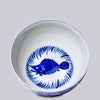 Cobalt Guild Home Decor Blue and White Porcelain Fish and Lotus Large Bowl