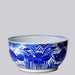 Cobalt Guild Home Decor Blue and White Porcelain Fish and Lotus Large Bowl