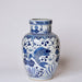 Cobalt Guild Home Decor Blue and White Porcelain Fish and Lotus Mallet Vase