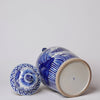 Cobalt Guild Home Decor Blue and White Porcelain Fish and Lotus Temple Jar