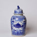 Cobalt Guild Home Decor Blue and White Porcelain Fish and Lotus Temple Jar