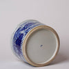 Cobalt Guild Home Decor Blue and White Porcelain Fish and Lotus Wide Cachepot