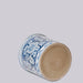 Cobalt Guild Home Decor Blue and White Porcelain Floral Cachepot with Indented Rim