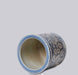 Cobalt Guild Home Decor Blue and White Porcelain Floral Cachepot with Indented Rim