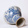 Cobalt Guild Home Decor Blue and White Porcelain Four Seasons Footed Bowl