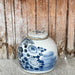 Cobalt Guild Home Decor Blue and White Porcelain Four Seasons Med. Round Storage Jar