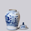 Cobalt Guild Home Decor Blue and White Porcelain Four Seasons Temple Jar