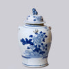 Cobalt Guild Home Decor Blue and White Porcelain Four Seasons Temple Jar