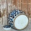 Cobalt Guild Home Decor Blue and White Porcelain Peony Lidded Round Storage Jar