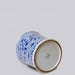 Cobalt Guild Home Decor Blue and White Porcelain Peony Rolled Rim Cachepot