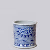 Cobalt Guild Home Decor Blue and White Porcelain Peony Rolled Rim Cachepot