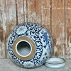 Cobalt Guild Home Decor Blue and White Porcelain Pheasant Lidded Round Storage Jar