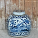 Cobalt Guild Home Decor Blue and White Porcelain Pheasant Lidded Round Storage Jar