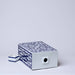 Cobalt Guild Home Decor Blue and White Porcelain Rectangular Infinity Jar