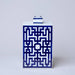 Cobalt Guild Home Decor Blue and White Porcelain Rectangular Infinity Jar