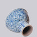 Cobalt Guild Home Decor Blue and White Porcelain Rose Large Footed Bowl