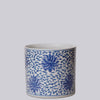 Cobalt Guild Home Decor Blue and White Porcelain Scrolling Lotus Cachepot