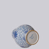 Cobalt Guild Home Decor Blue and White Porcelain Scrolling Lotus Lantern Vase