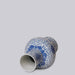Cobalt Guild Home Decor Blue and White Porcelain Scrolling Lotus Lantern Vase