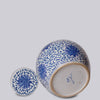 Cobalt Guild Home Decor Blue and White Porcelain Scrolling Lotus Round Lidded Jar