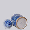 Cobalt Guild Home Decor Blue and White Porcelain Scrolling Lotus Temple Jar