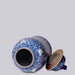 Cobalt Guild Home Decor Blue and White Porcelain Scrolling Lotus Temple Jar