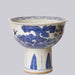 Cobalt Guild Home Decor Blue and White Porcelain Three Friends Footed Bowl