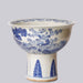 Cobalt Guild Home Decor Blue and White Porcelain Three Friends Footed Bowl