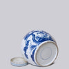 Cobalt Guild Home Decor Blue and White Porcelain Three Friends Round Jar