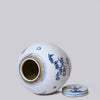 Cobalt Guild Home Decor Blue and White Porcelain Three Friends Round Jar