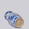 Cobalt Guild Home Decor Blue and White Ribbed Willow Ware Tall Vase