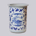 Cobalt Guild Home Decor Blue and White Rustic Landscape Porcelain Umbrella Stand