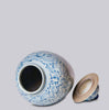 Cobalt Guild Home Decor Blue and White Rustic Rose Porcelain Lidded Jar