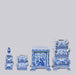 Cobalt Guild Home Decor Blue and White Tall Porcelain Tulipiere