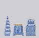 Cobalt Guild Home Decor Blue and White Tall Porcelain Tulipiere
